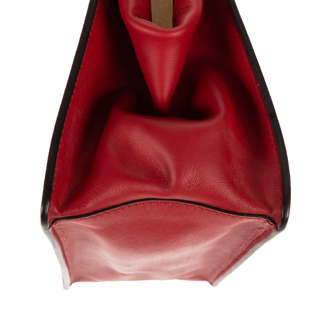 Shoulder Bag Frame Bag Red Saffiano Leather