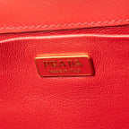 Shoulder Bag Frame Bag Red Saffiano Leather