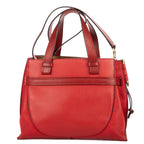 Shoulder Bag Gate Top Handle Tote Red Grained Calfskin Leather