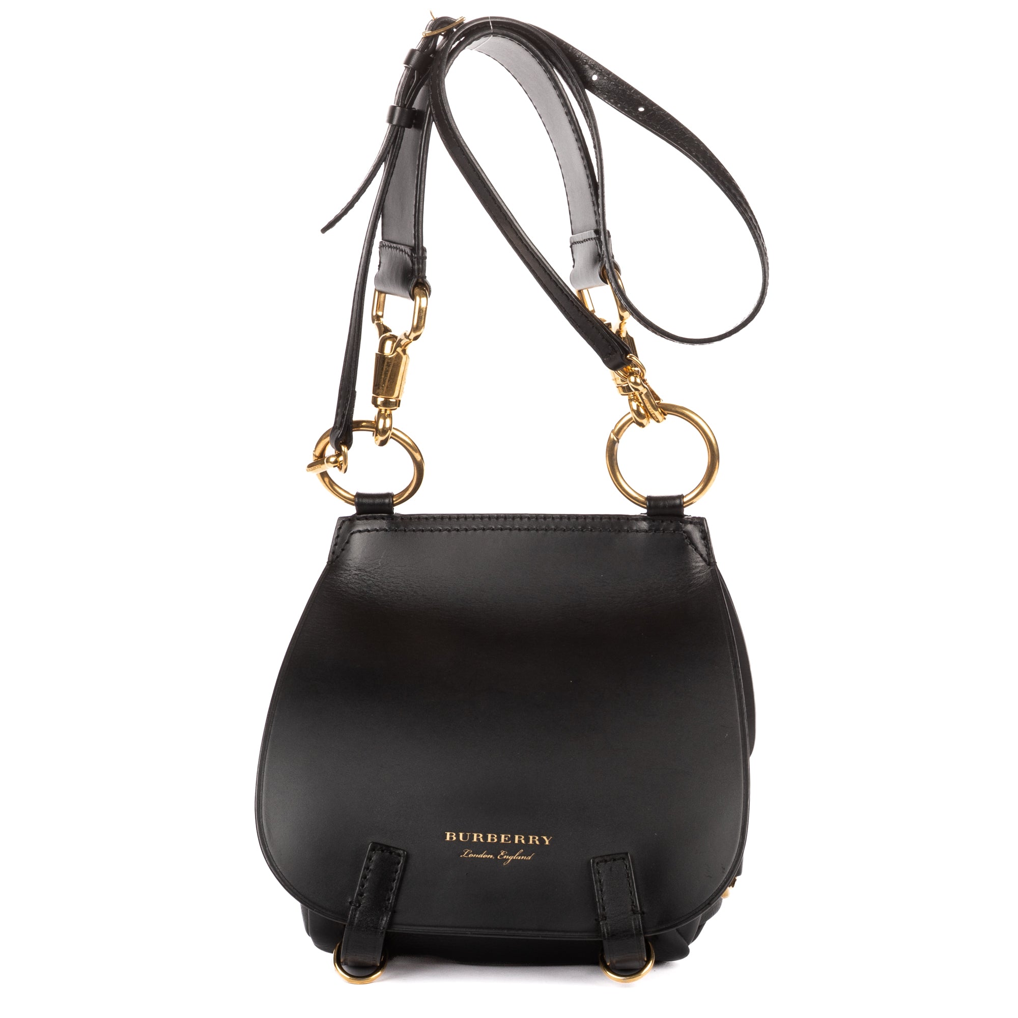Shoulder Bag Bridle Lynher Bag Black Smooth Calfskin Leather