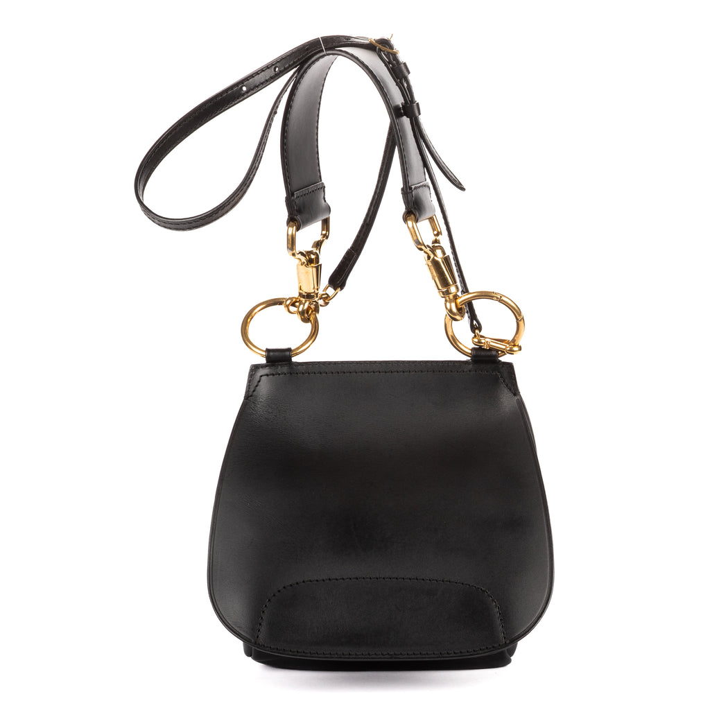 Shoulder Bag Bridle Lynher Bag Black Smooth Calfskin Leather