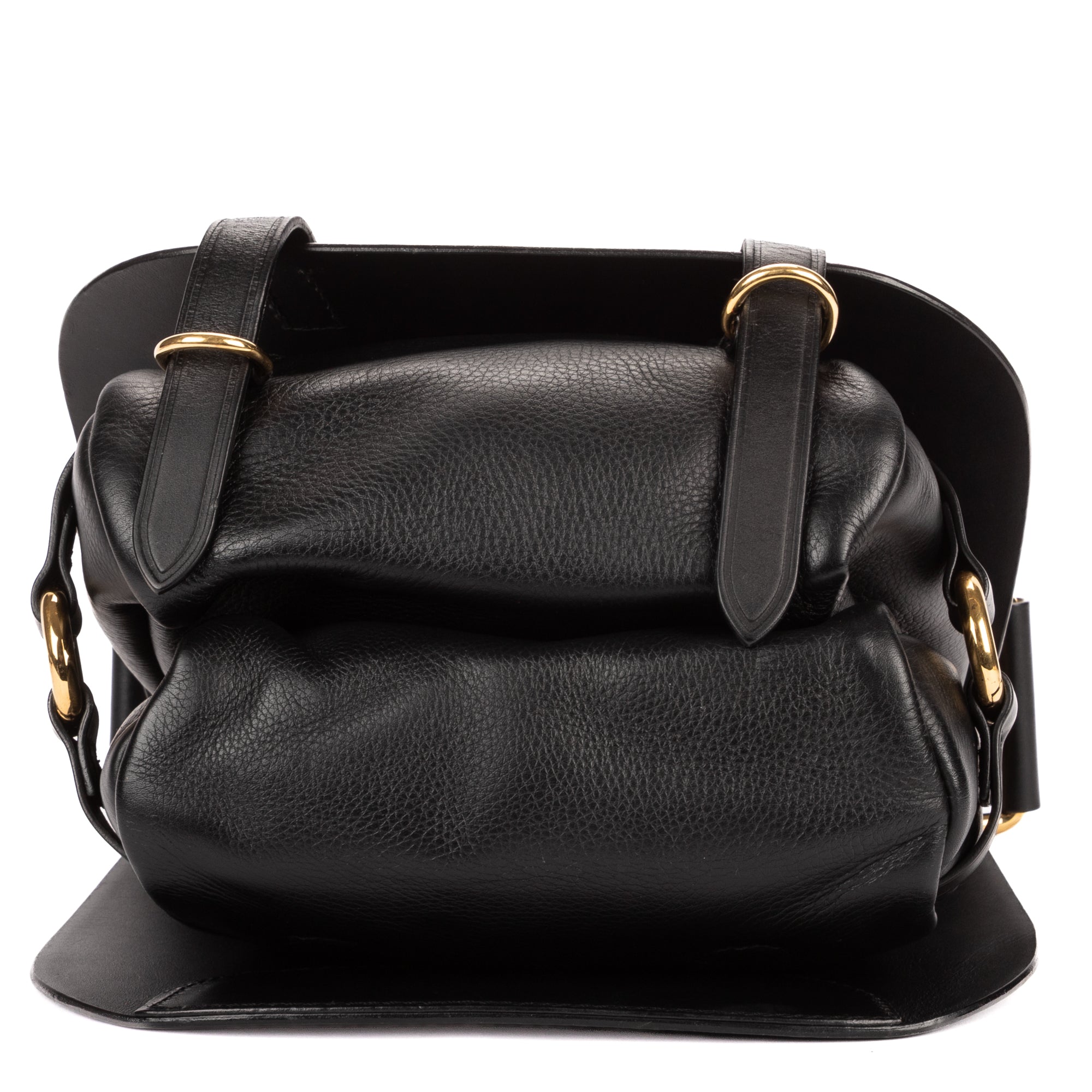 Shoulder Bag Bridle Lynher Bag Black Smooth Calfskin Leather