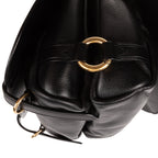 Shoulder Bag Bridle Lynher Bag Black Smooth Calfskin Leather