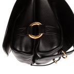 Shoulder Bag Bridle Lynher Bag Black Smooth Calfskin Leather
