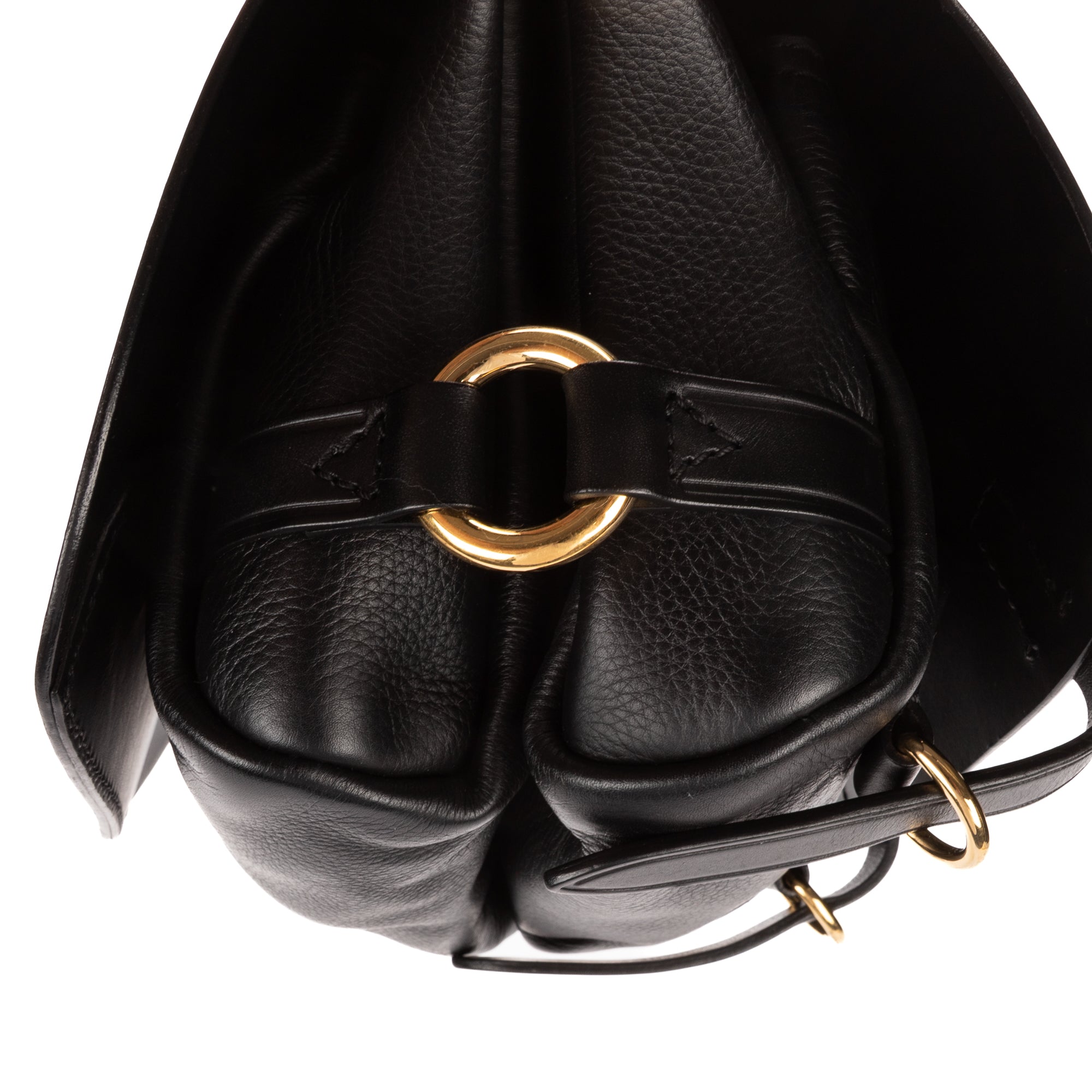 Shoulder Bag Bridle Lynher Bag Black Smooth Calfskin Leather