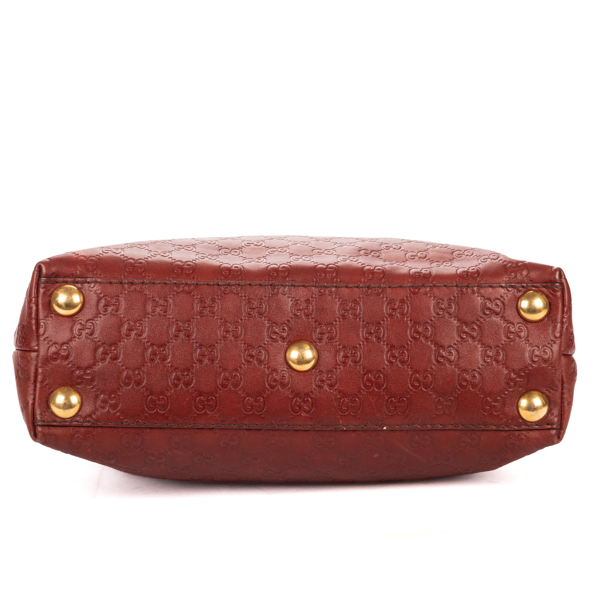 Shoulder Bag Babouska Tote Burgundy Monogrammed Calfskin Leather
