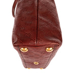Shoulder Bag Babouska Tote Burgundy Monogrammed Calfskin Leather