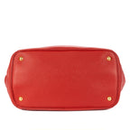 Shoulder Bag Open Tote Red Vitello Phenix Calfskin Leather