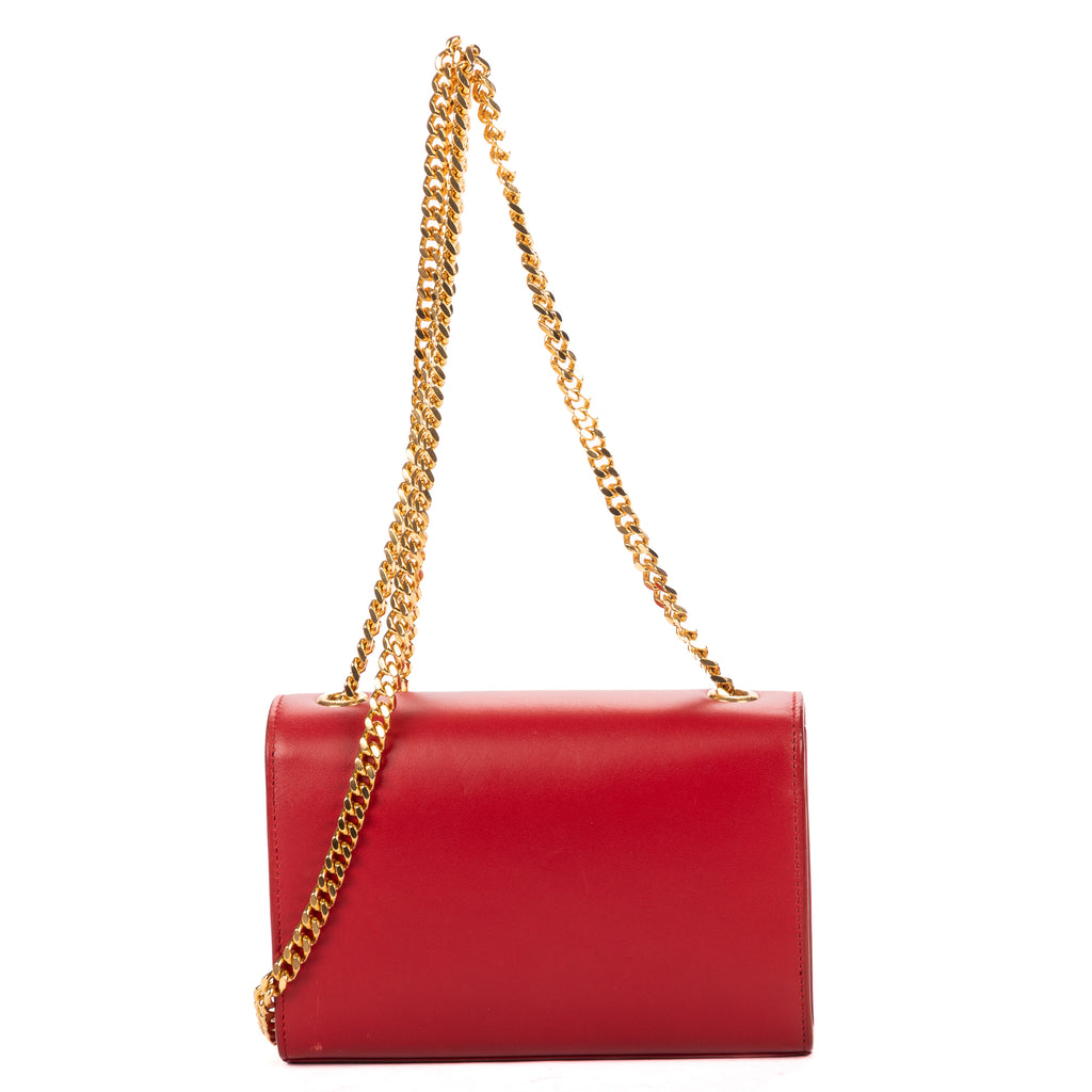 Shoulder Bag Mini Kate Tassel Red Smooth Calfskin Leather