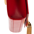 Shoulder Bag Mini Kate Tassel Red Smooth Calfskin Leather