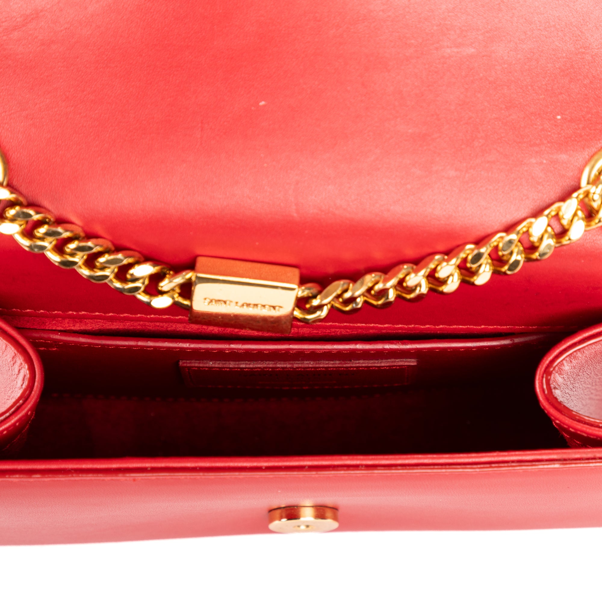 Shoulder Bag Mini Kate Tassel Red Smooth Calfskin Leather