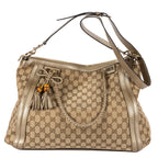 Shoulder Bag Bella Tote Beige Monogrammed Canvas