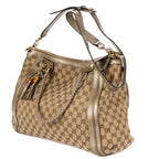 Shoulder Bag Bella Tote Beige Monogrammed Canvas