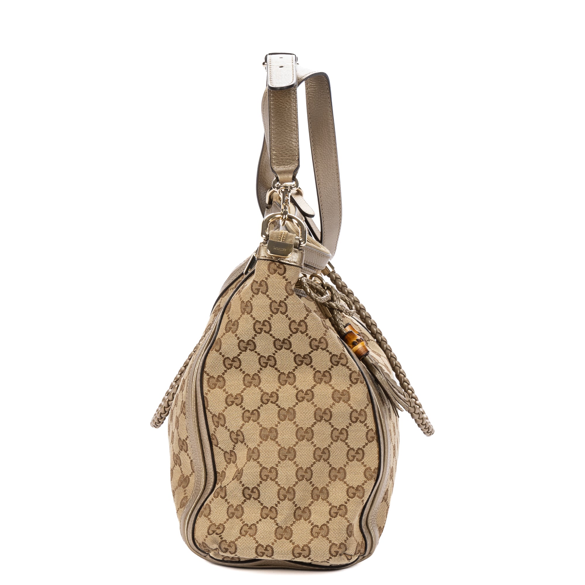 Shoulder Bag Bella Tote Beige Monogrammed Canvas
