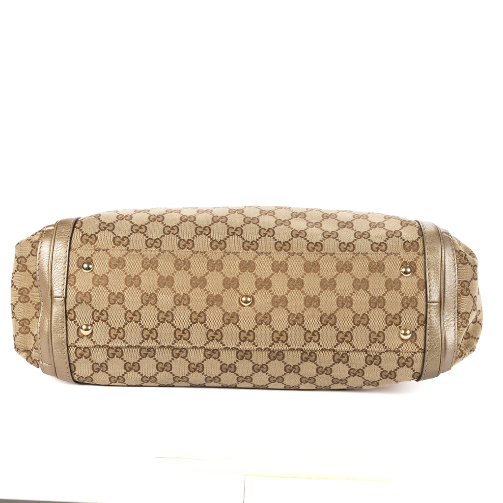 Shoulder Bag Bella Tote Beige Monogrammed Canvas