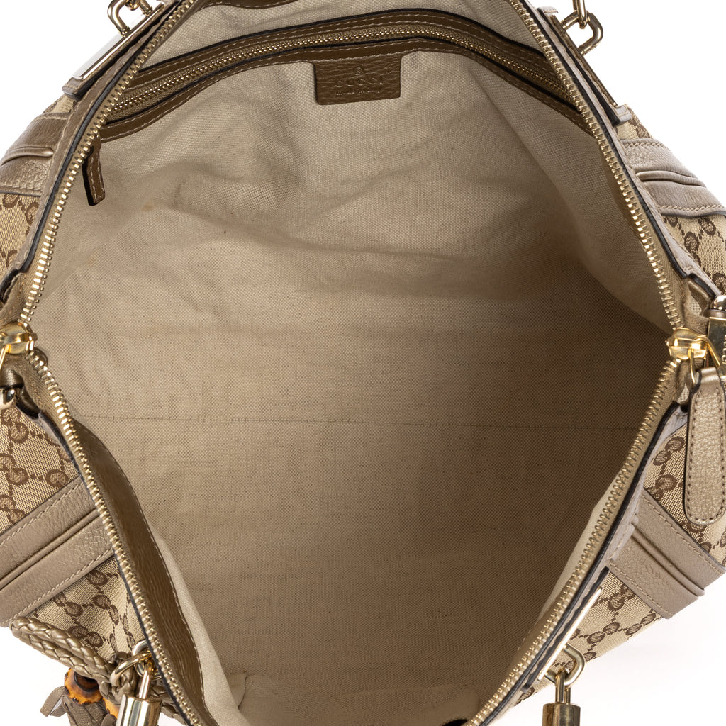 Shoulder Bag Bella Tote Beige Monogrammed Canvas