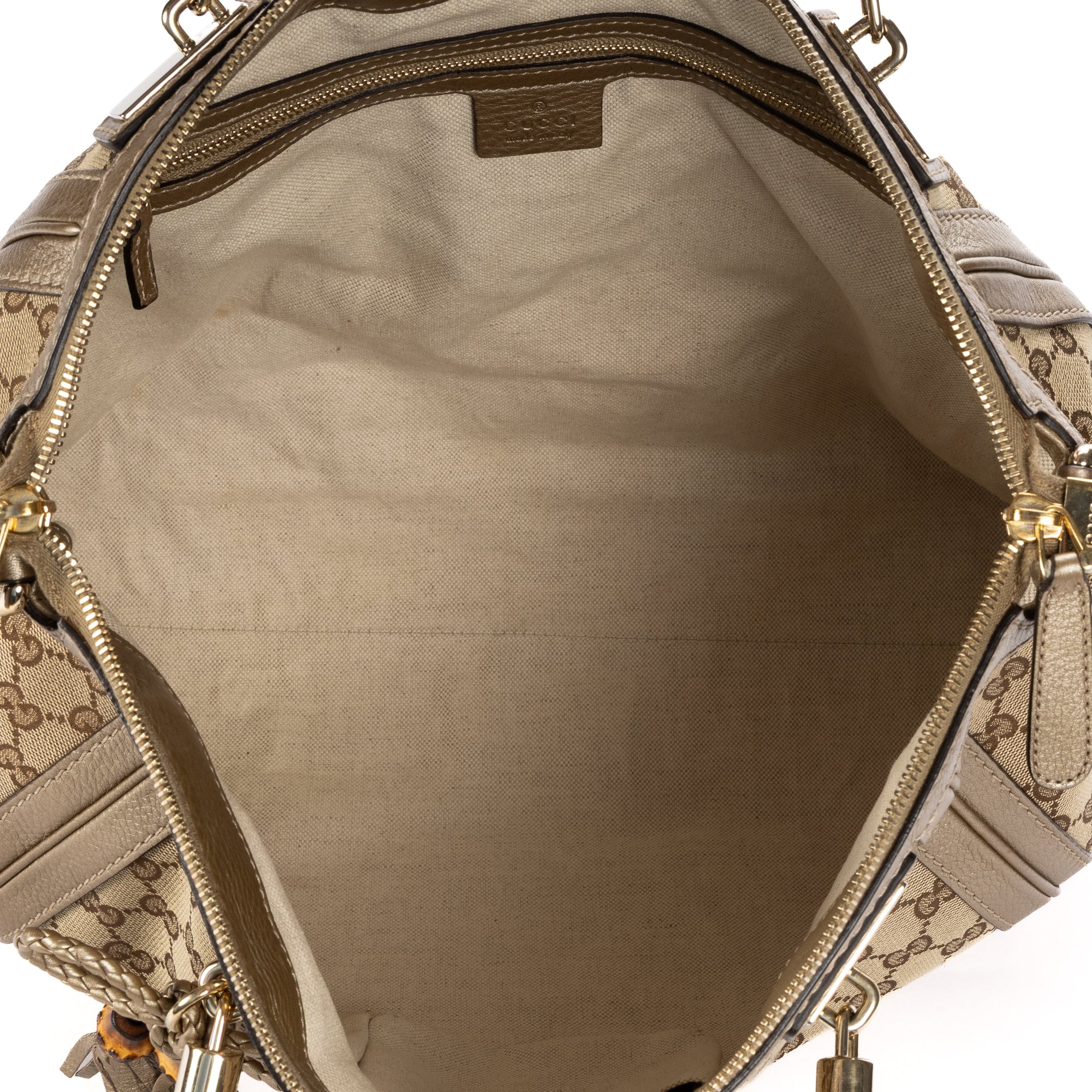 Shoulder Bag Bella Tote Beige Monogrammed Canvas
