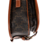 Shoulder Bag Medium Folco Black Triomphe Coated Canvas