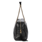 Shoulder Bag Soho Shopping Tote Black Grained Calfskin Leather