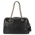 Shoulder Bag Soho Shopping Tote Black Grained Calfskin Leather