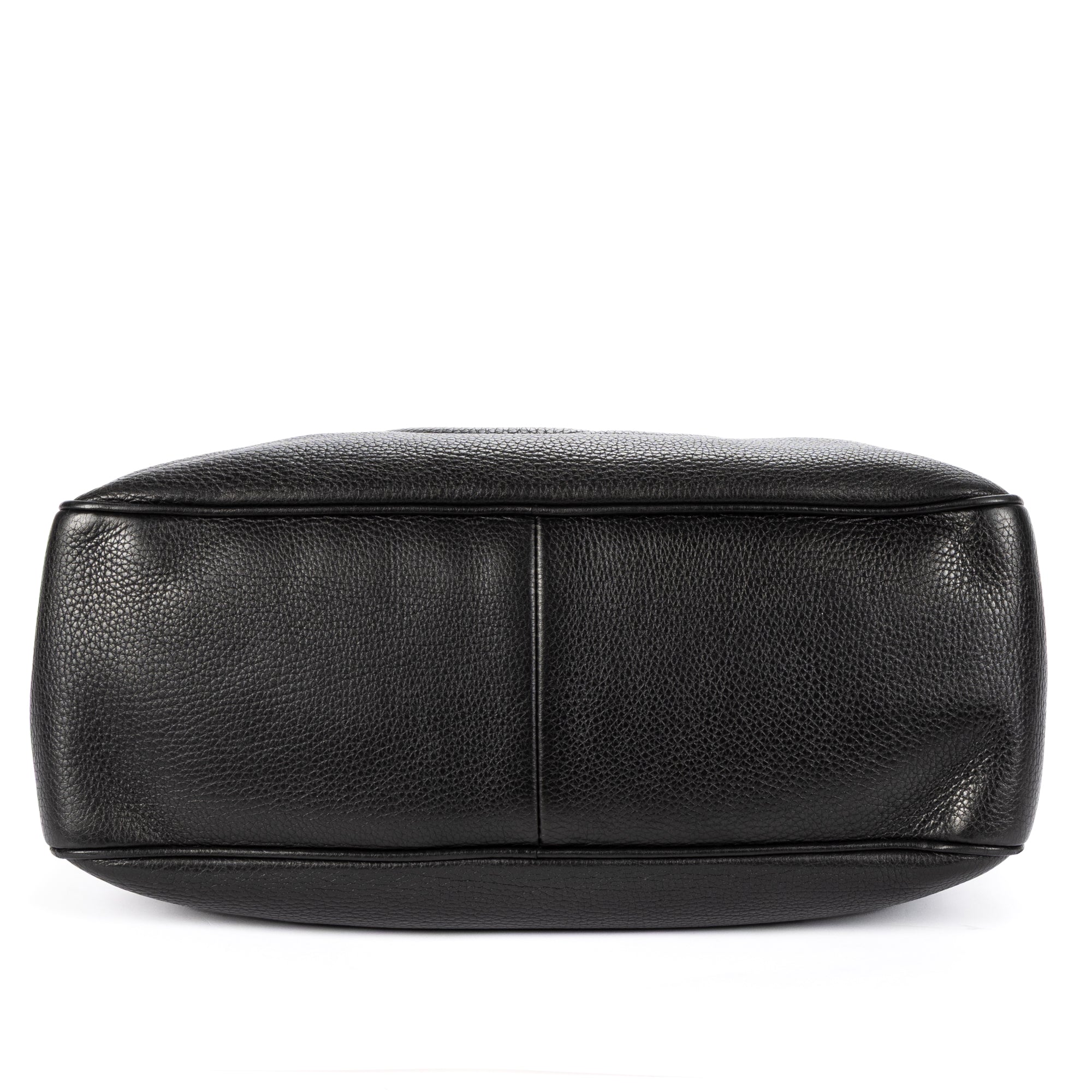 Shoulder Bag Soho Shopping Tote Black Grained Calfskin Leather