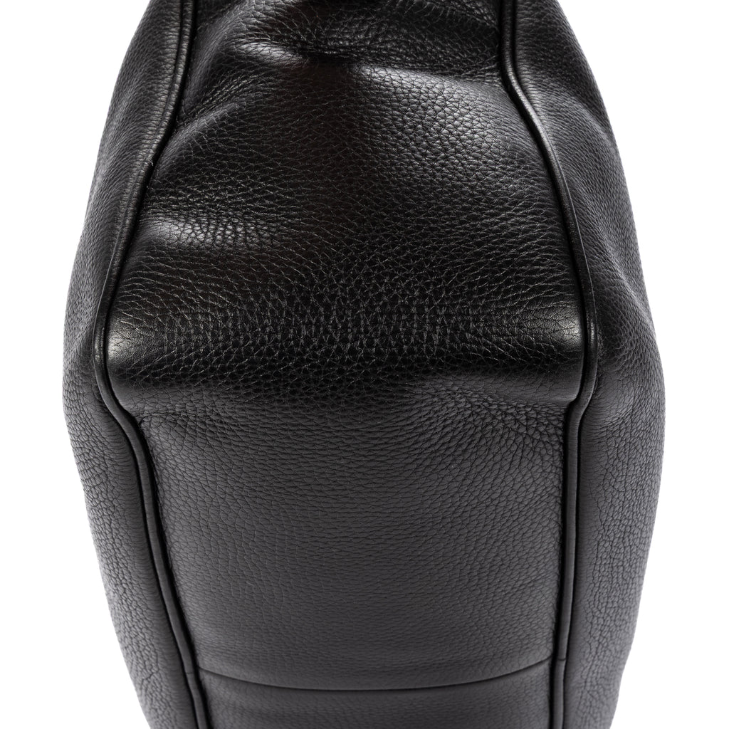 Shoulder Bag Soho Shopping Tote Black Grained Calfskin Leather