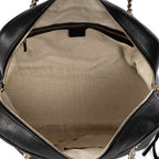 Shoulder Bag Soho Shopping Tote Black Grained Calfskin Leather