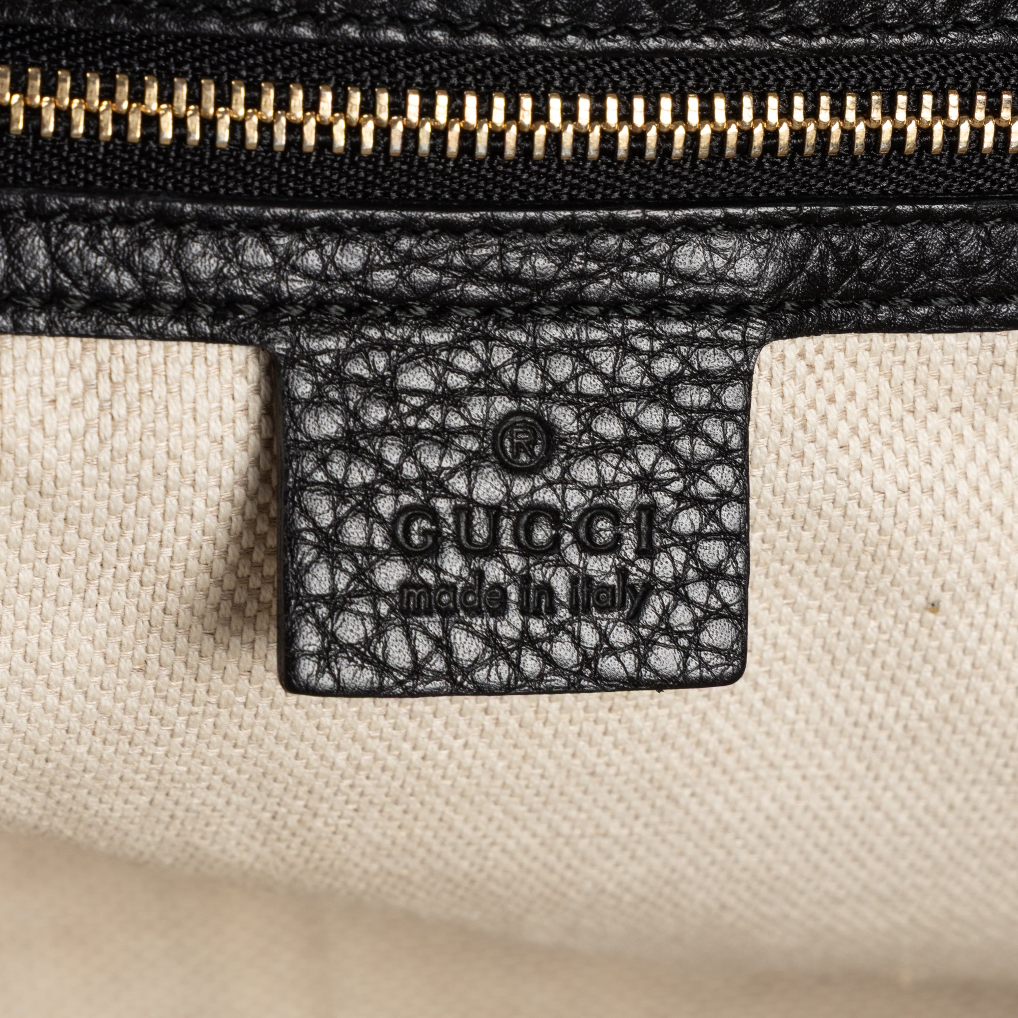 Shoulder Bag Soho Shopping Tote Black Grained Calfskin Leather