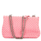 Shoulder Bag Baby Olimpia Pink Intrecciato Leather