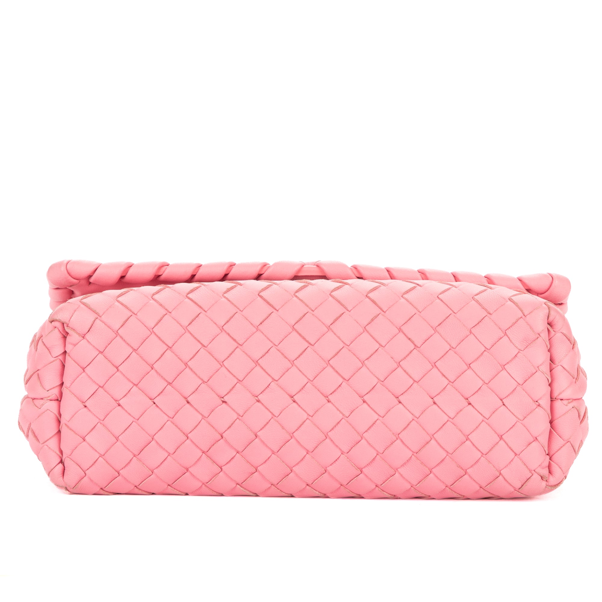 Shoulder Bag Baby Olimpia Pink Intrecciato Leather