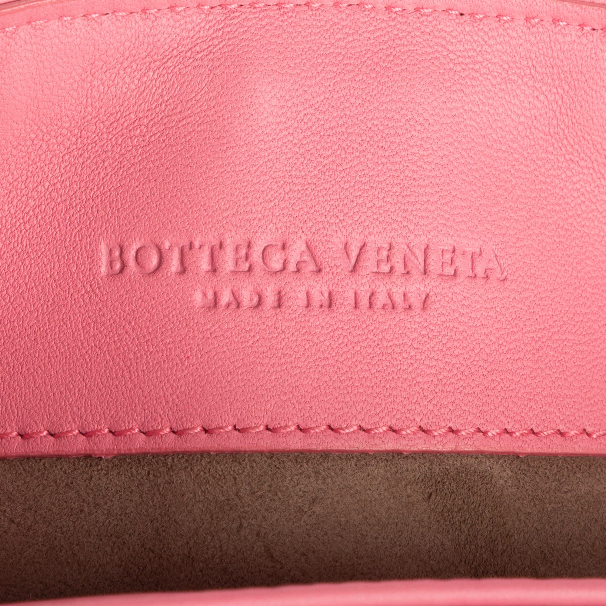 Shoulder Bag Baby Olimpia Pink Intrecciato Leather