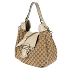 Shoulder Bag Large Emily Chain Large Beige Monogrammed Canvas