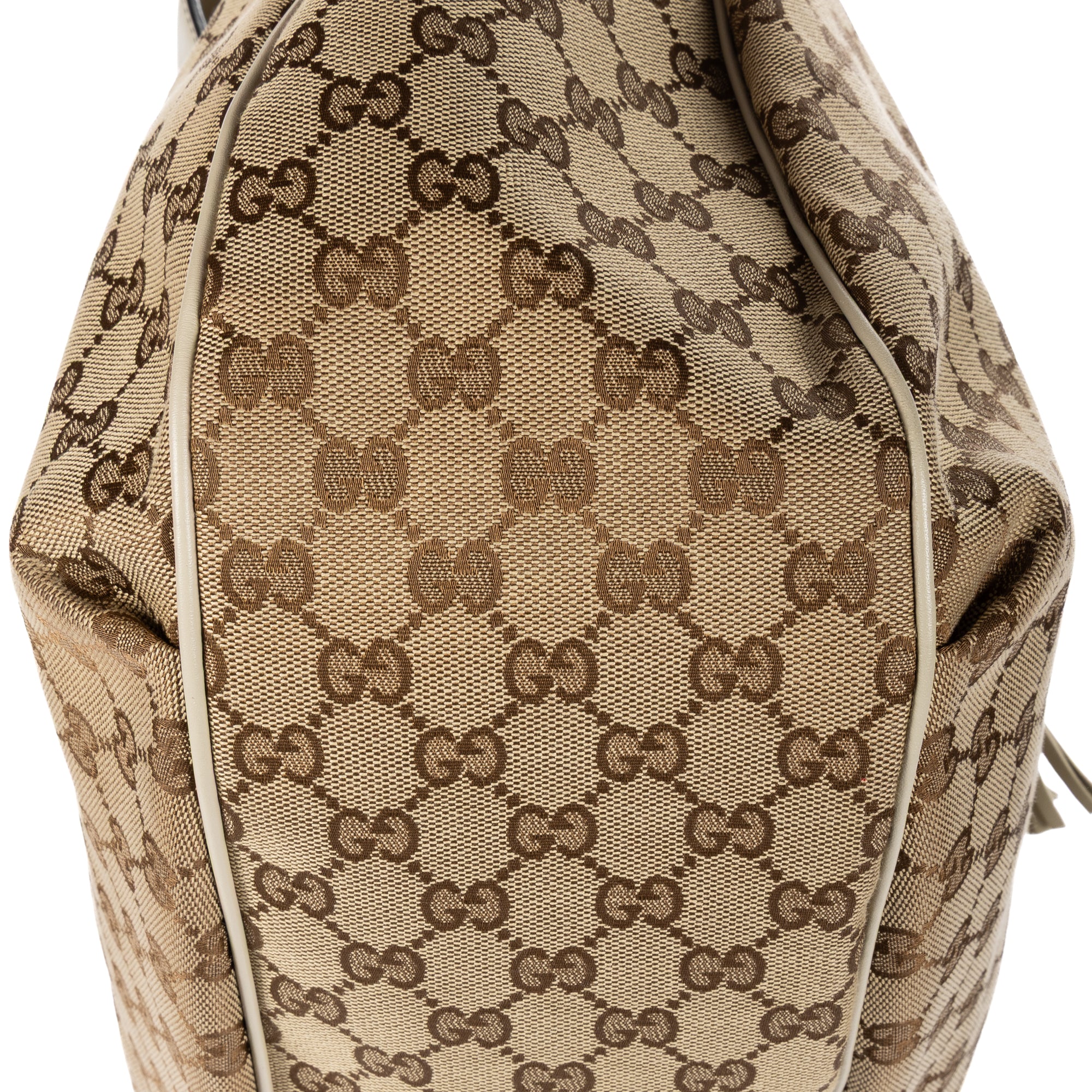 Shoulder Bag Large Emily Chain Large Beige Monogrammed Canvas