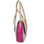 Shoulder Bag Small Bicolor Trotteur Crossbody Grey Grained Calfskin Leather