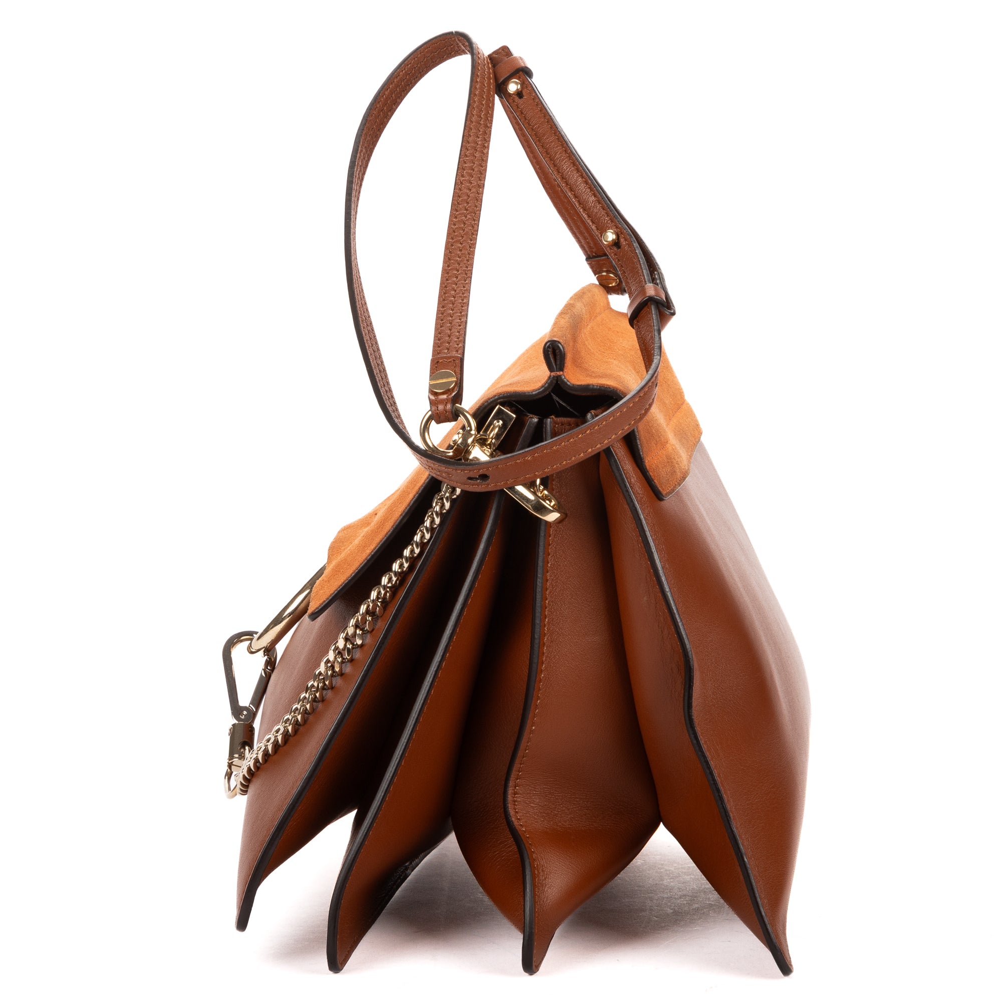 Shoulder Bag Medium Faye Bag Medium Brown Calfskin/Suede Leather
