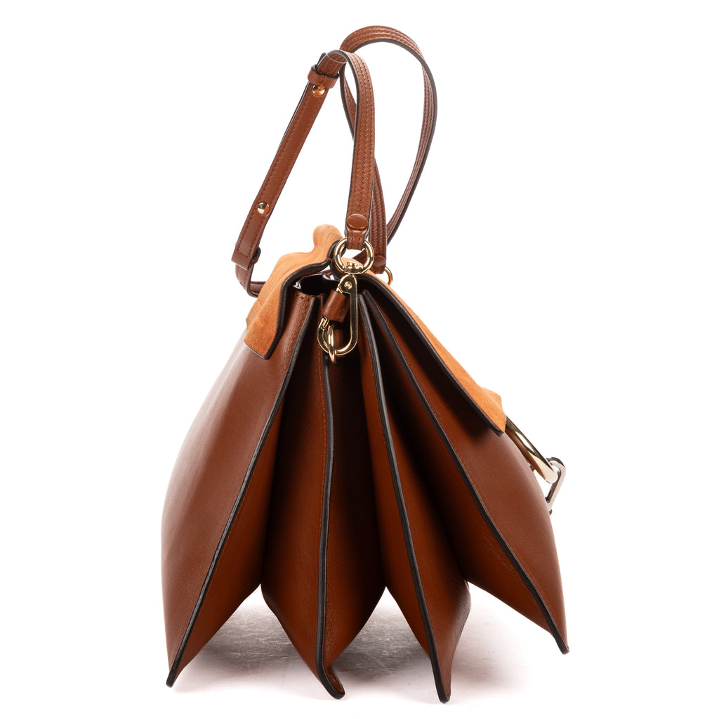 Shoulder Bag Medium Faye Bag Medium Brown Calfskin/Suede Leather