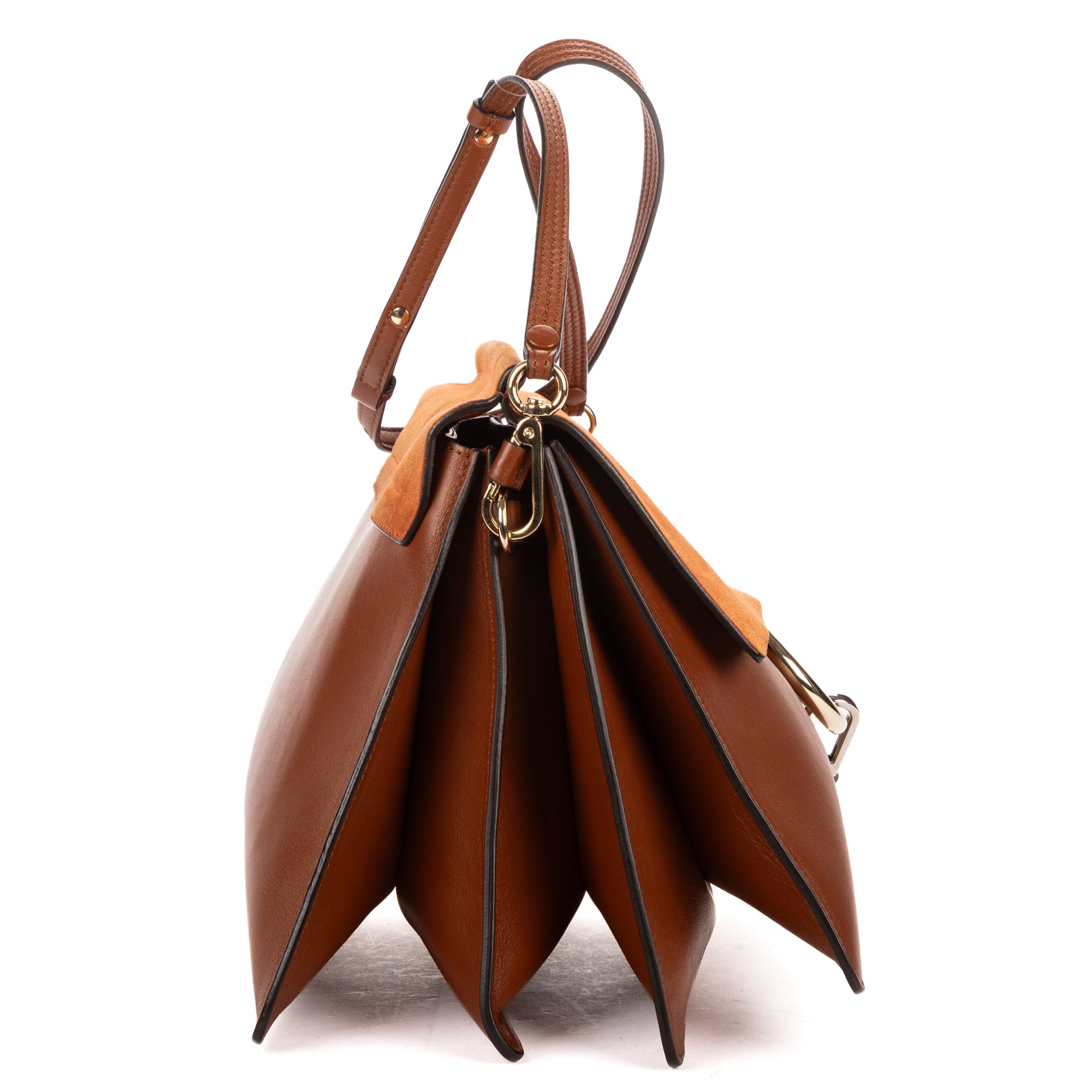 Shoulder Bag Medium Faye Bag Medium Brown Calfskin/Suede Leather