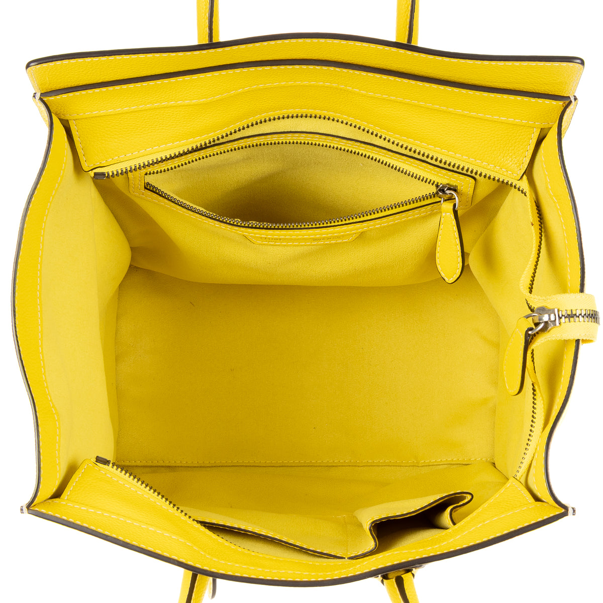 Shoulder Bag Mini Lugagge Bag Yellow Grained Calfskin Leather