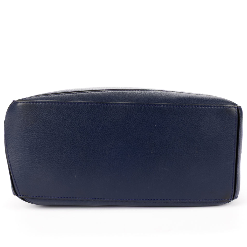Shoulder Bag Small Puzzle Bag Small Navy Grained Calfskin Leather
