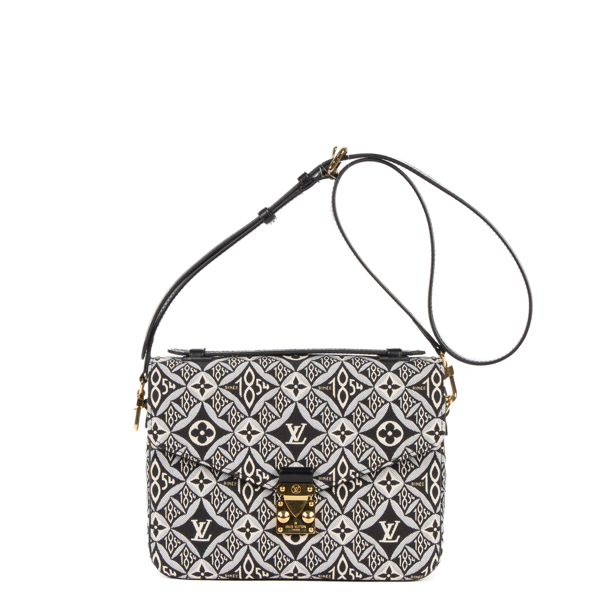 Shoulder Bag Ltd. Ed. 1854 Pochette Metis MM Black Jacquard Textile Canvas