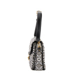 Shoulder Bag Ltd. Ed. 1854 Pochette Metis MM Black Jacquard Textile Canvas