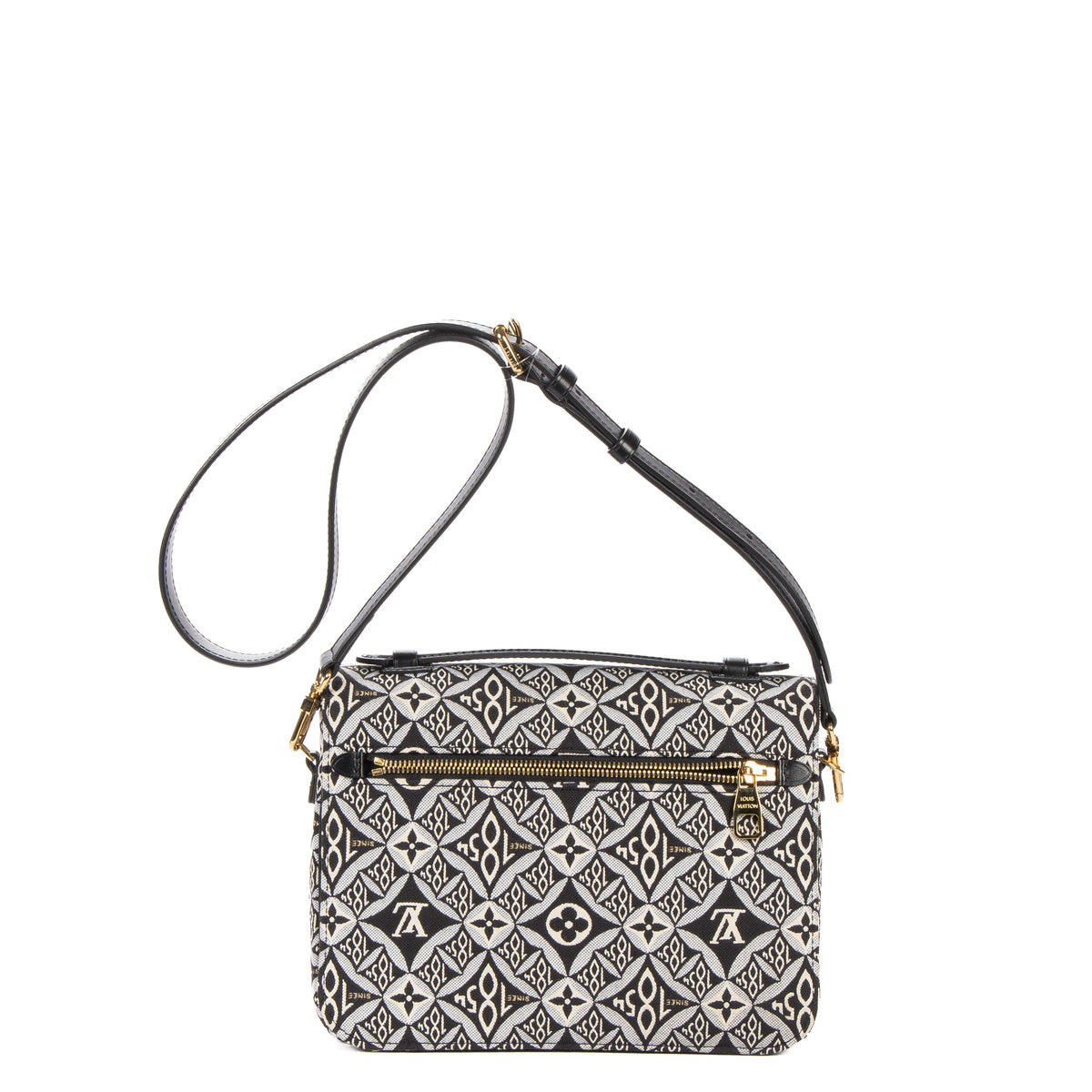 Shoulder Bag Ltd. Ed. 1854 Pochette Metis MM Black Jacquard Textile Canvas