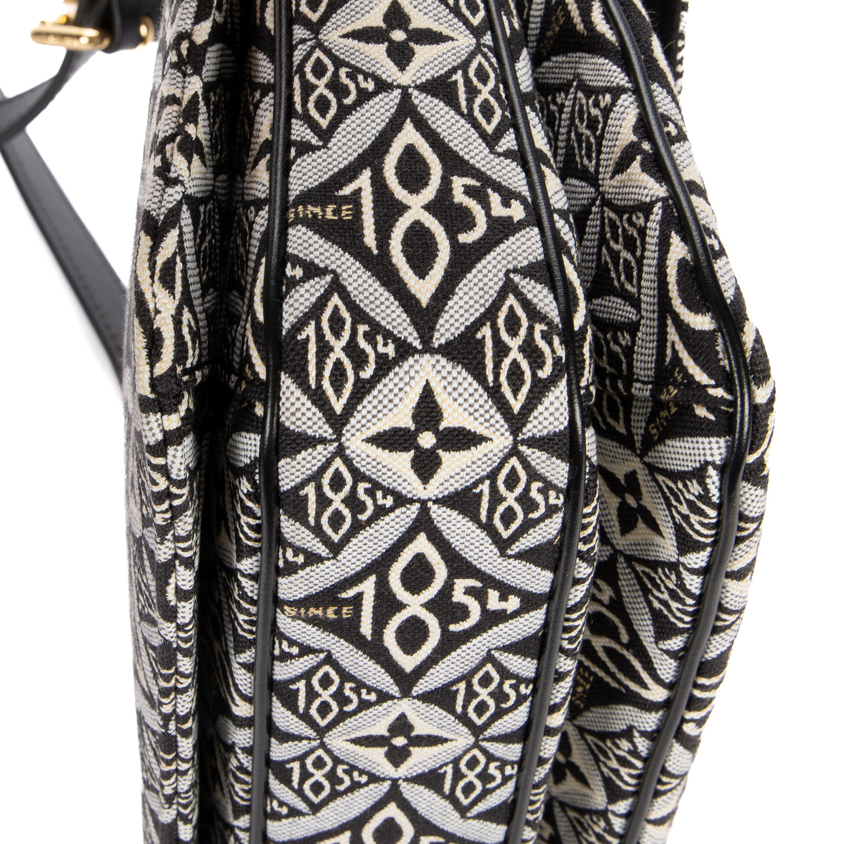 Shoulder Bag Ltd. Ed. 1854 Pochette Metis MM Black Jacquard Textile Canvas