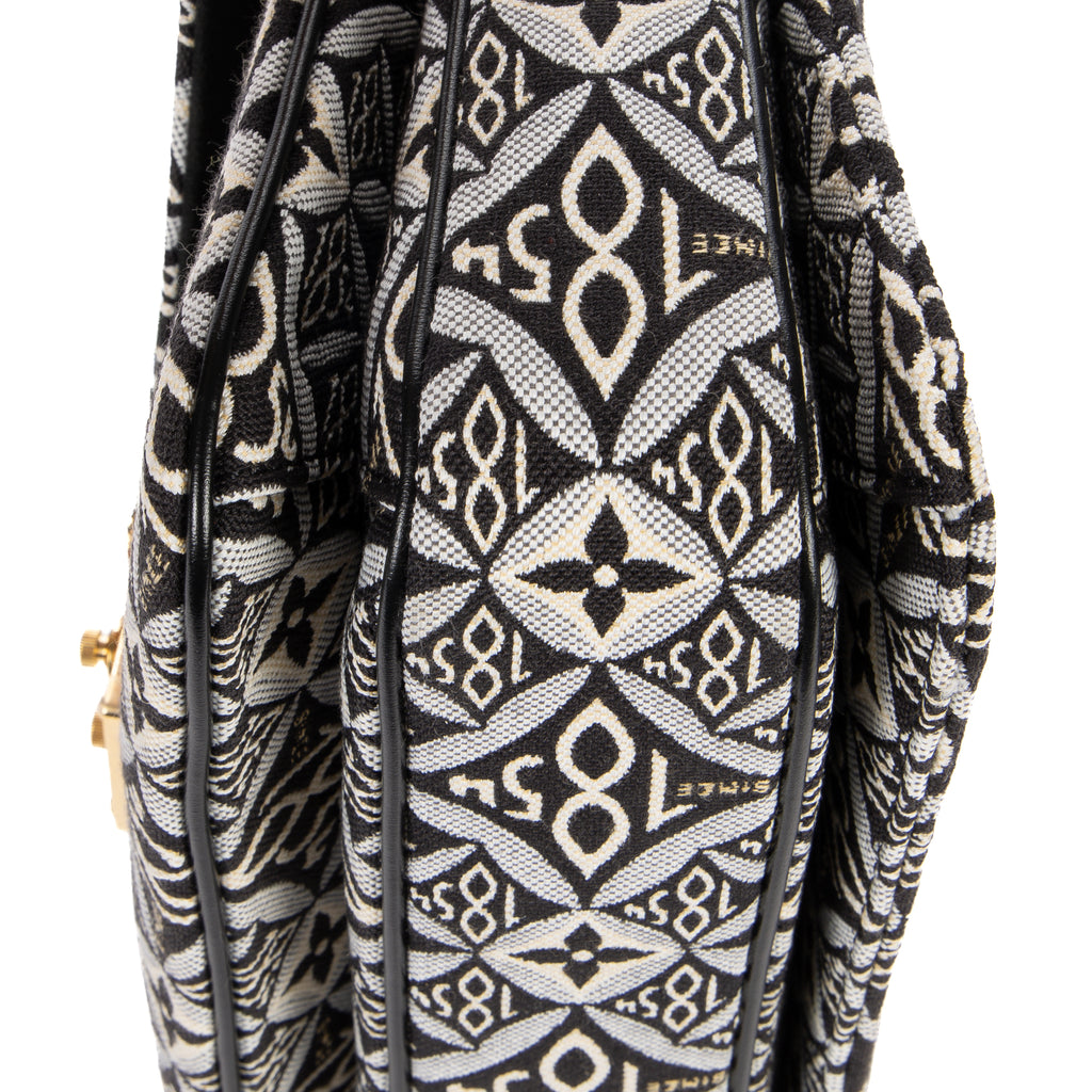 Shoulder Bag Ltd. Ed. 1854 Pochette Metis MM Black Jacquard Textile Canvas