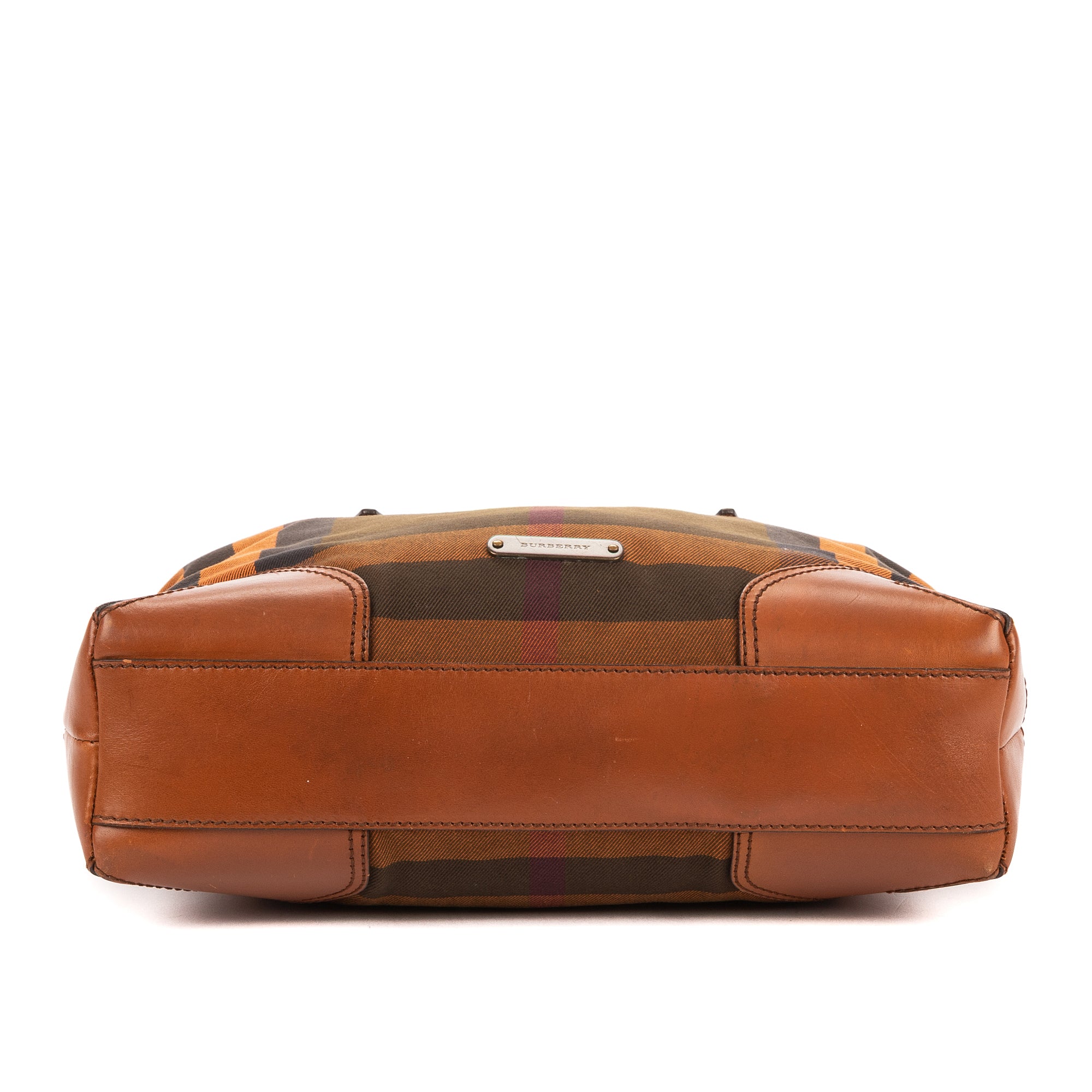 Handbag Tote Caramel Brown Canvas with leather trim