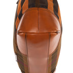 Handbag Tote Caramel Brown Canvas with leather trim