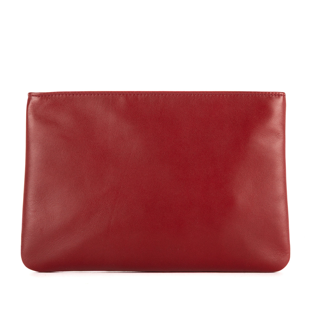 Clutch Anagram Logo Clutch Red Nappa Leather