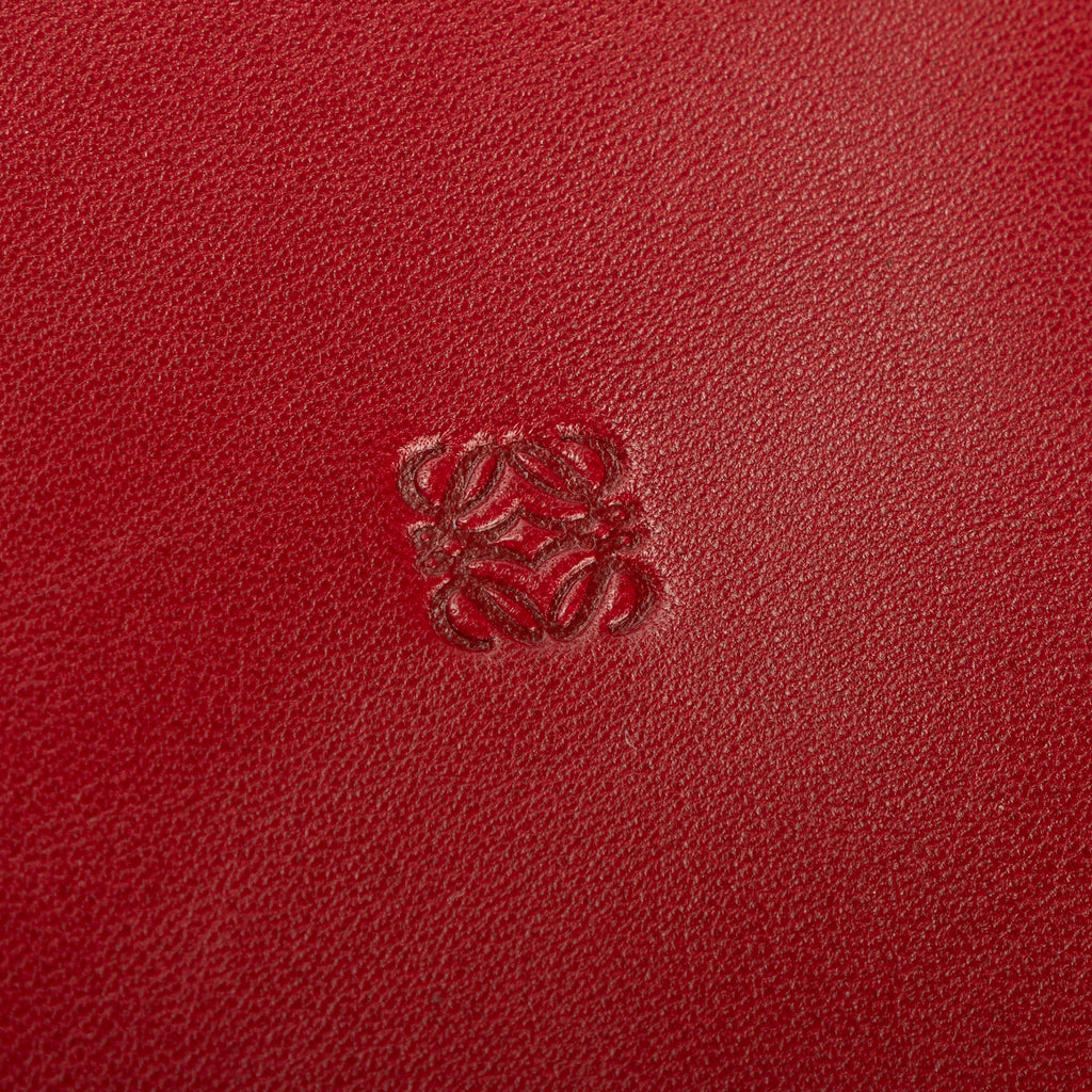 Clutch Anagram Logo Clutch Red Nappa Leather