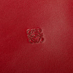 Clutch Anagram Logo Clutch Red Nappa Leather