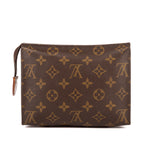 Pouch Vintage Toilet Pouch Brown Monogram Canvas